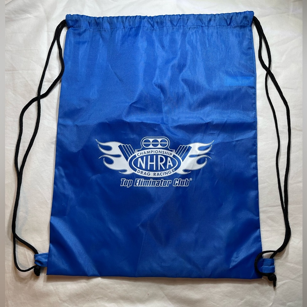 NHRA Top Eliminator Club Blue Drawstring Backpack